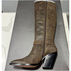 Vince Camuto Tobacco Vintage Suede Knee-High Boots Size 5.5 NEW